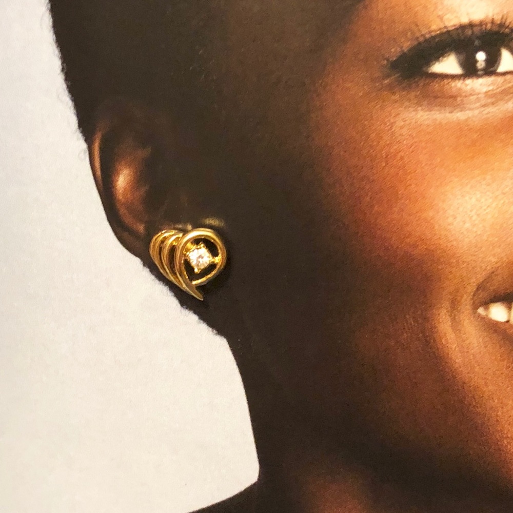 18k gold plated crystals earrings